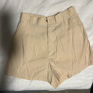 Women’s zara Beige High-Waist Women’s Tailored Shorts
